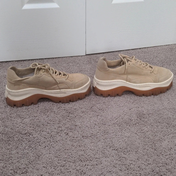 Bronx Jaxstar Trainer Sneaker Tan Suede Platform Sneakers Size 41‎